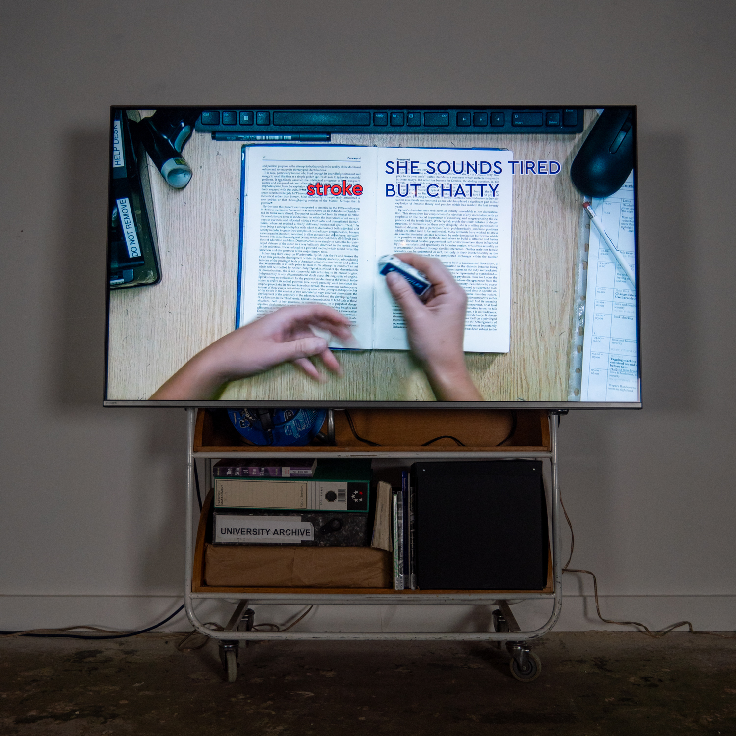 Book trolley TV stand